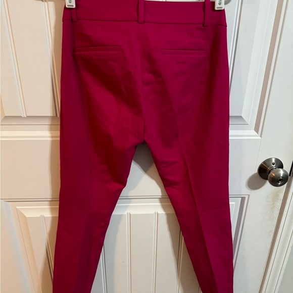 J. Crew Fuchsia Minnie Stretch Chino Twill Knit Cropped Ankle Pants - Picture 8 of 9